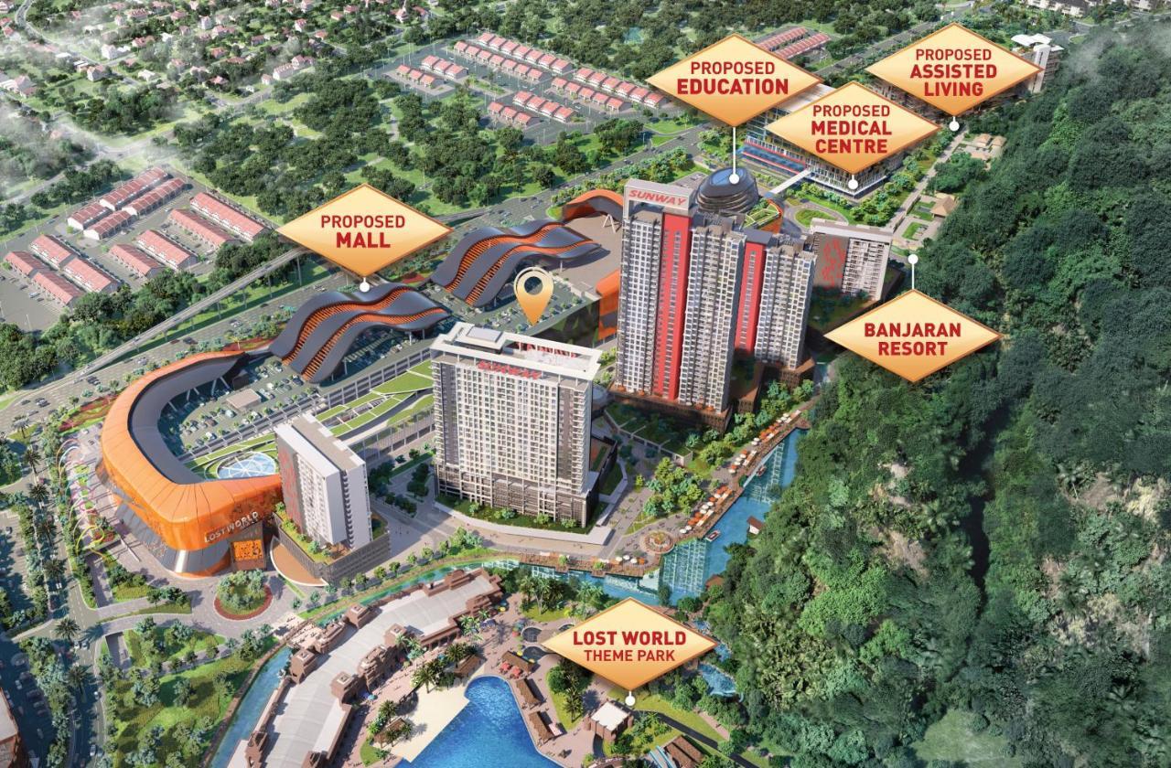 Ipoh Tambun Lost World Sunway Onsen Suites Luna 2R2B 8Paxs Kültér fotó